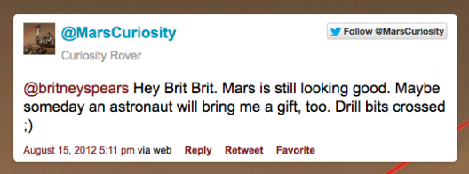 Britney Tweet to Mars