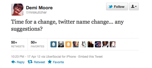 Demi Moore Tweet