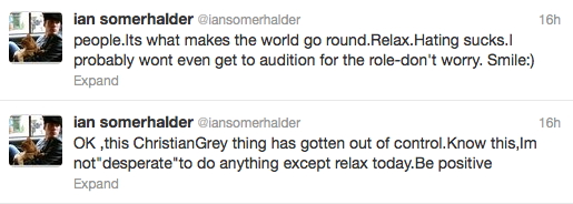 Ian Somerhalder Tweeting