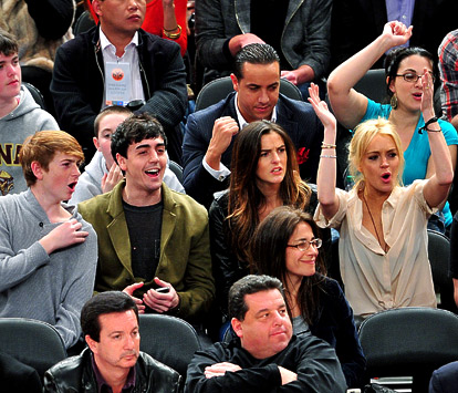 Lohan at the Game