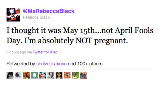 Rebecca Black Tweet