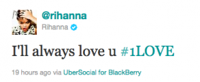 Rihanna Tweet @ Chris