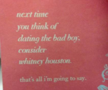 Whitney Houston Card