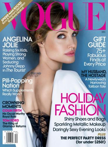 Angelina Jolie in the December issue of Vogue.