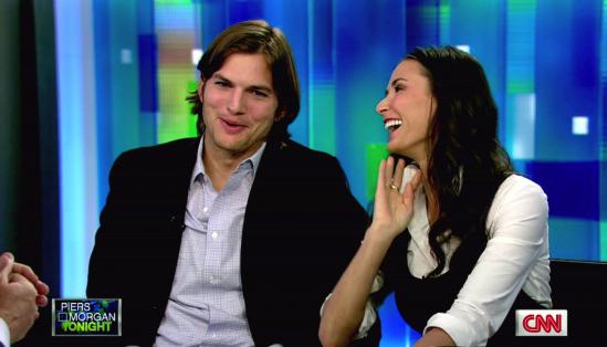 Ashton Kutcher and Demi Moore on Piers Morgan Tonight