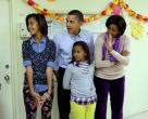 Barack, Michelle, Malia and Sasha Obama