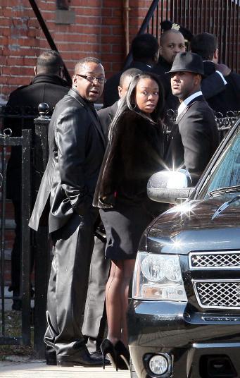 Bobby Brown at Whitney Houston Funeral