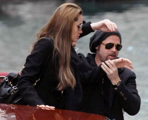 Brad and Angie in Venice