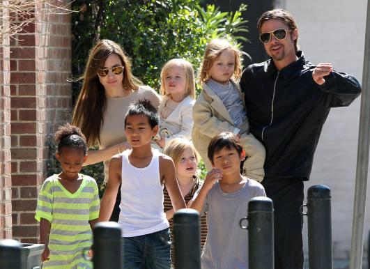 Brad, Angelina and Six Kids!