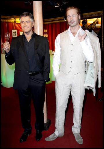 Brad Pitt and George Clooney Wax Figures