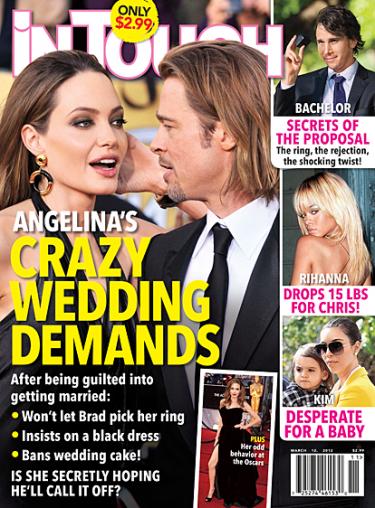 Brangelina Wedding Demands