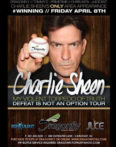 charlie sheen quotes poster. Charlie Sheen Party Poster
