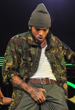 Chris Brown Grabs Crotch