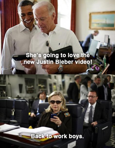 Clinton, Obama and Biden Texting