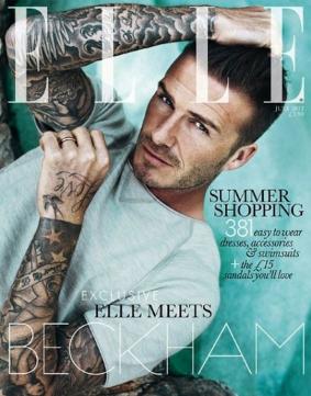 David Beckham Elle UK Cover