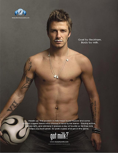 Why does David Beckham have such a great body The guy drinks milk