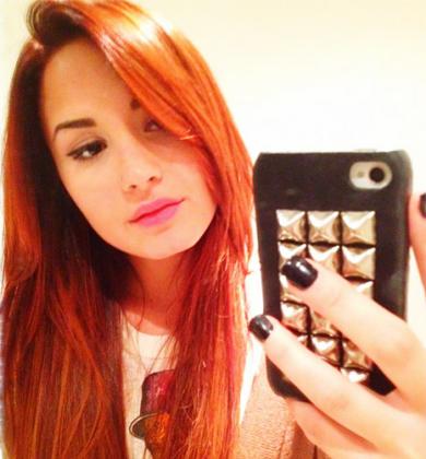 Demi Lovato Red Hair Pic Lovato Tweeted this photo over the weekend 