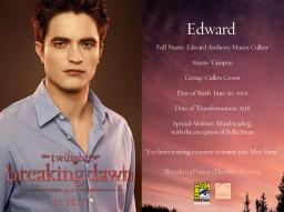 Edward Cullen Character Card