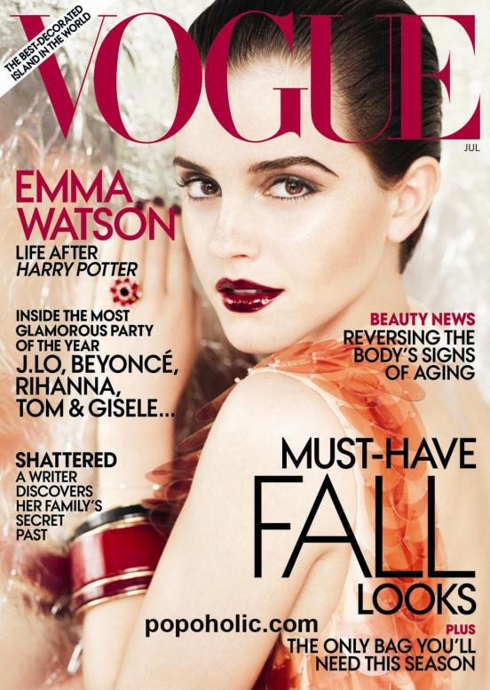 emma watson vogue cover uk. Emma Watson Vogue Cover