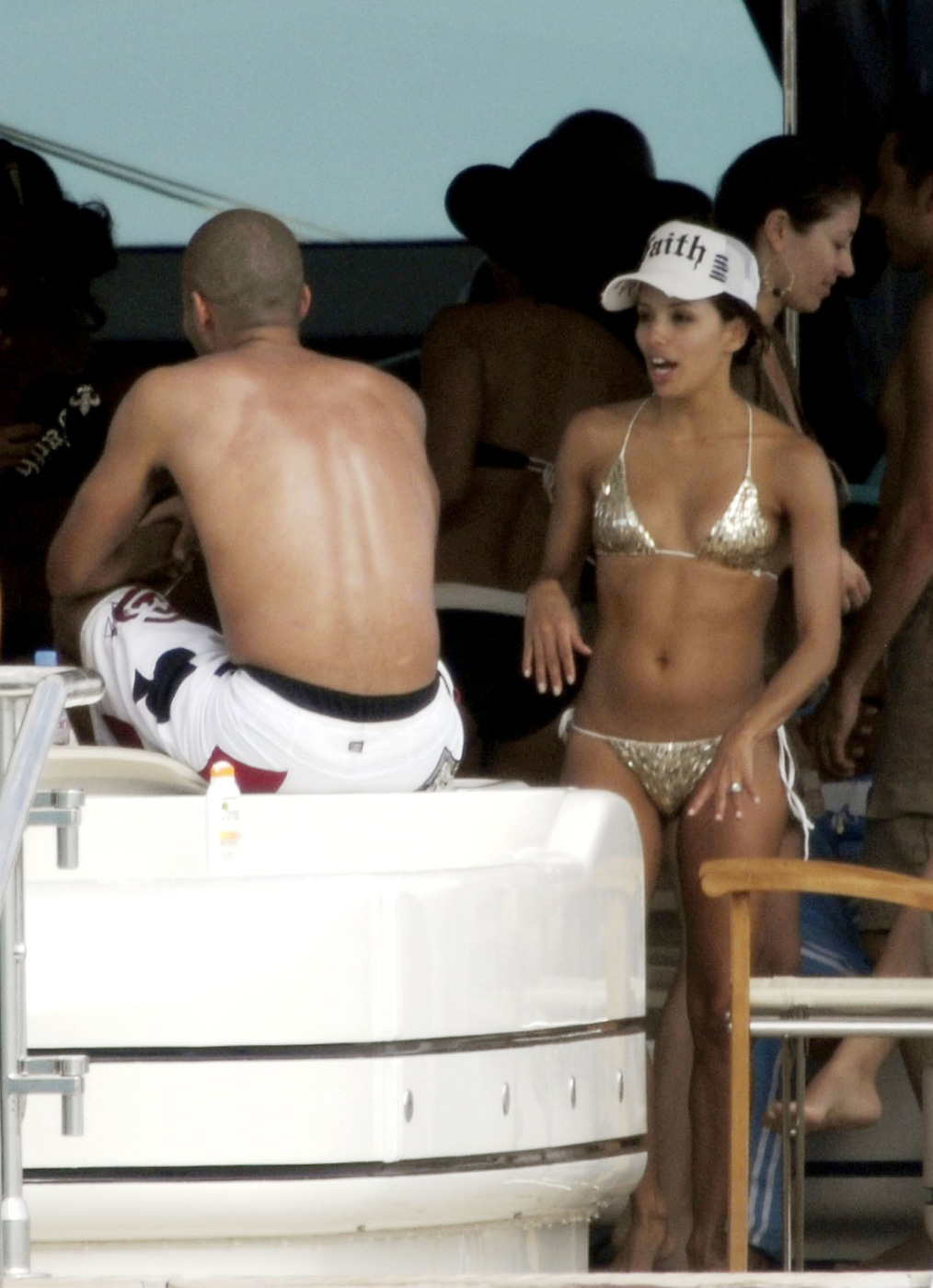On the deck of a yacht this week Eva Longoria Parker appears to have lost