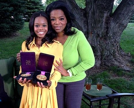 Gabby Douglas and Oprah Winfrey