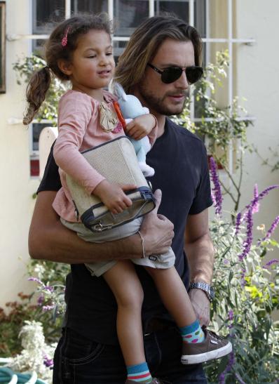 Gabriel Aubry with Daughter