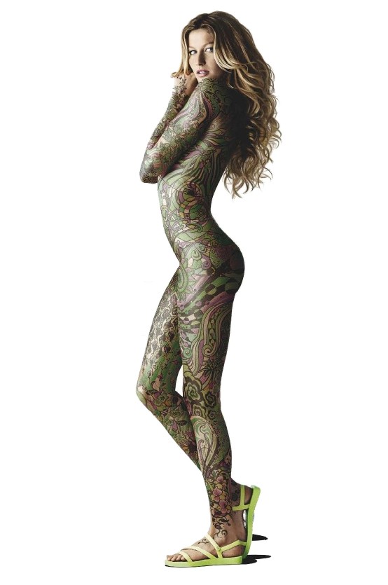 Gisele Nude Body Paint Gisele Bundchen is buck naked in this pic 