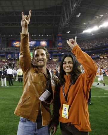 Matthew McConaughey and Camila Alves Hook Horns