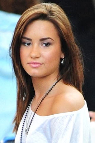 demi lovato hair. Demi Lovato shows off lighter hair color in this photo.