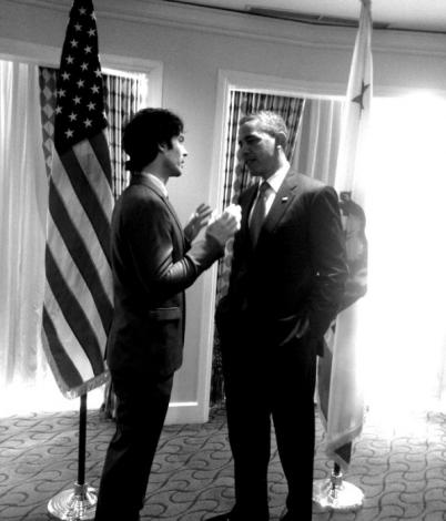 Ian Somerhalder and Barack Obama