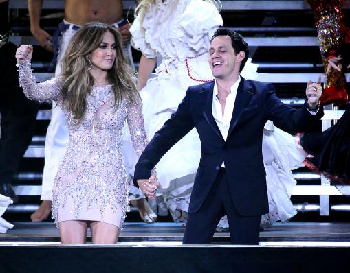 Jennifer Lopez and Marc Anthony in Las Vegas.