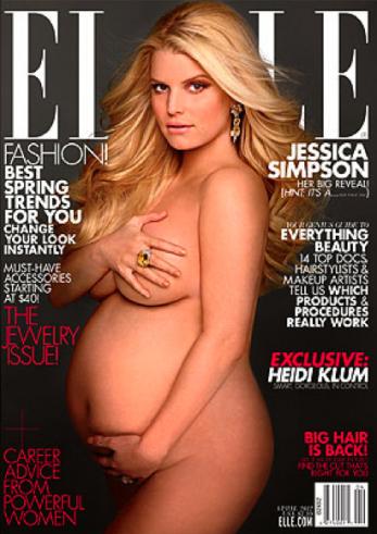 What do you think of Jessica Simpson's nude pregnant Elle cover