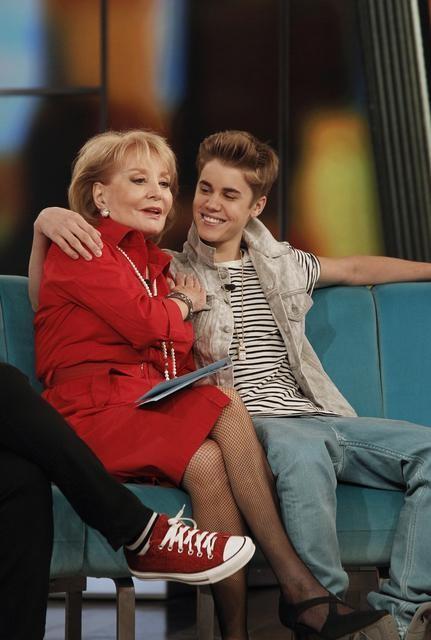 Justin Bieber and Barbara Walters