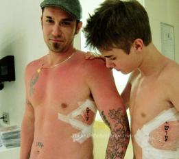 Justin Bieber and Father