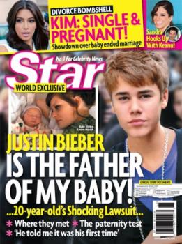 Justin Bieber Star Magazine Cover