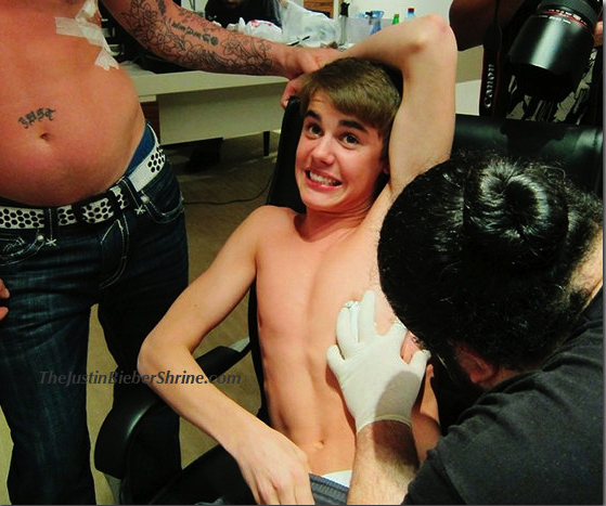 Justin Bieber Tattoo Photo