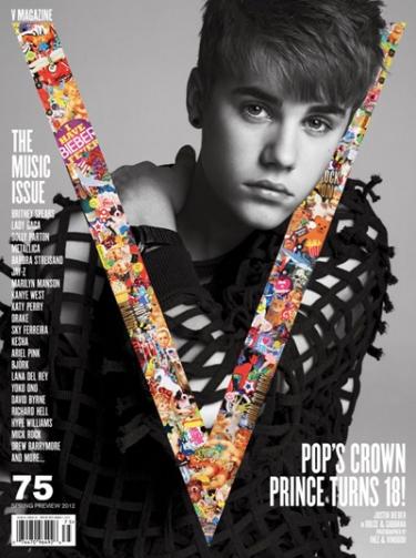 Justin Bieber V Magazine Cover