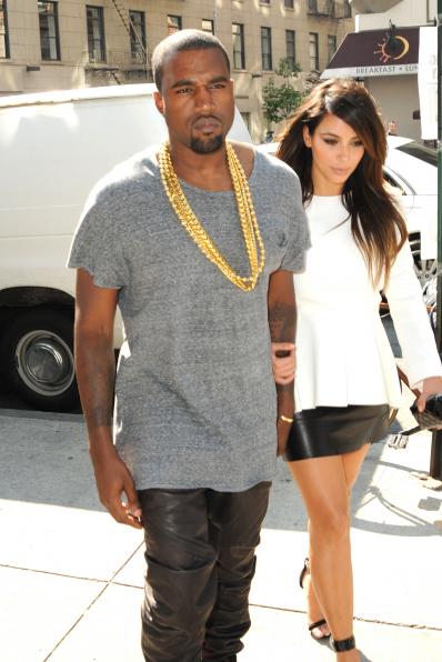 Kanye West and Kim Kardashian in Soho