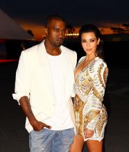 Kim Kardashian and Kanye West in Cannes