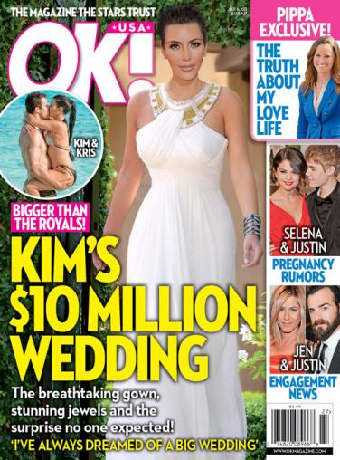 Kim Kardashian Wedding Cover