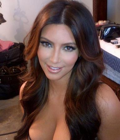 Kim Kardashian with Lighter Hair Of course this isn't exactly the picture