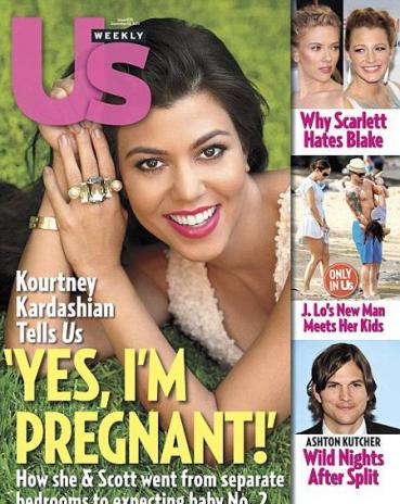 Kourtney Kardashian Pregnant Cover