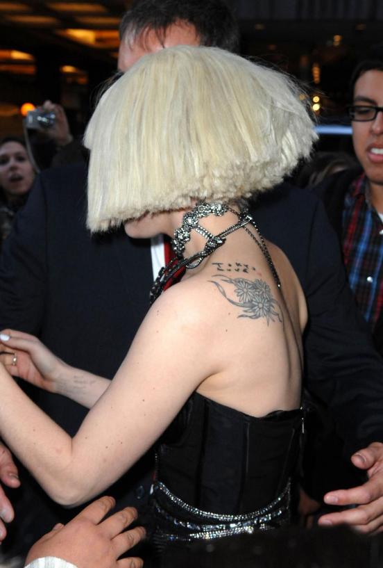 lady gaga tattoos on her back. Lady Gaga Tattoo