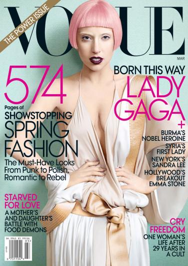 Lady Gaga Vogue Cover 2011 The ItalianAmerican New York native says she 