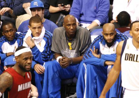 Lamar Odom on the Bench