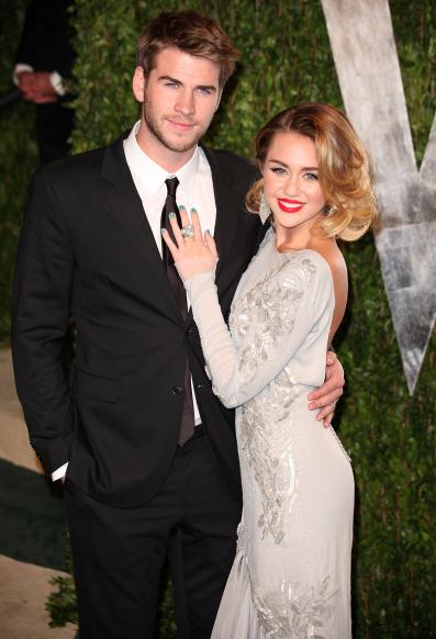 Liam Hemsworth and Miley Cyrus Vanity Fair Party Pic