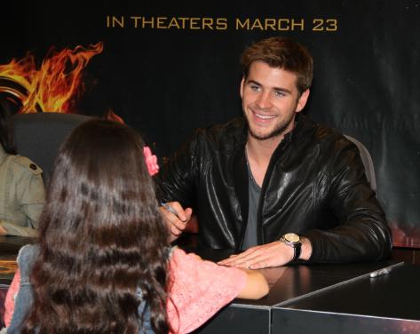 Liam Hemsworth Signing Hemsworth of course is also for two Hunger Games 