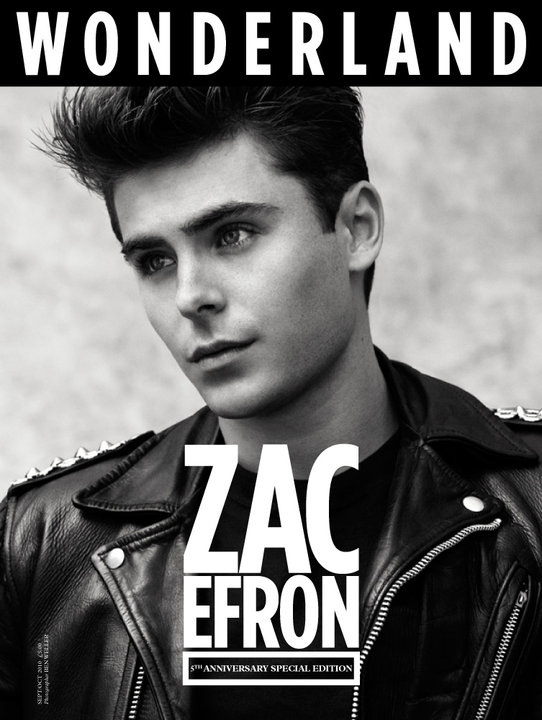 Zac Efron makes like James Dean on the cover of Wonderland magazine