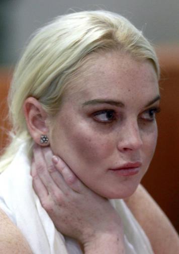 Lindsay Lohan in a Courtroom