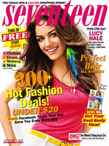Lucy Hale on Seventeen